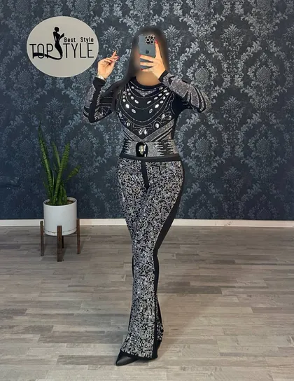 بلوز نگین‌دار کد : 7978