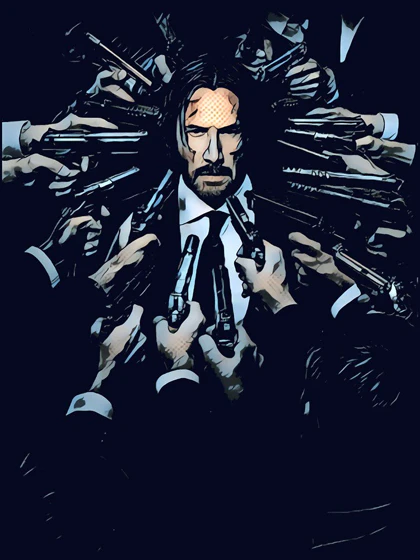 تیشرت جان ویک | تیشرت john wick طرح پوستر فیلم کد 97414