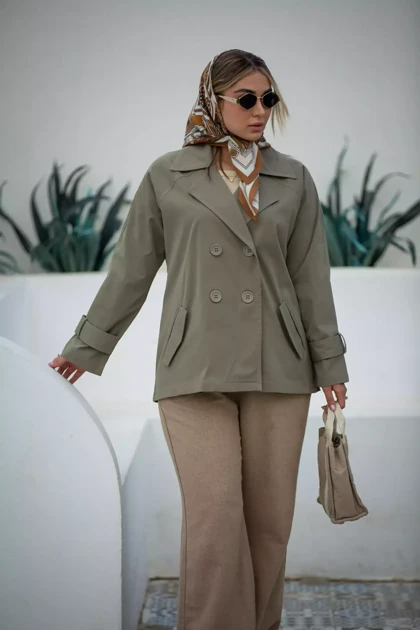 بارانی ترنج کت مایا جیب نقابدار