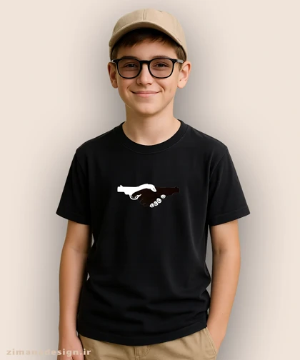 تیشرت بچگانه طرح دست به تفنگ کد 949