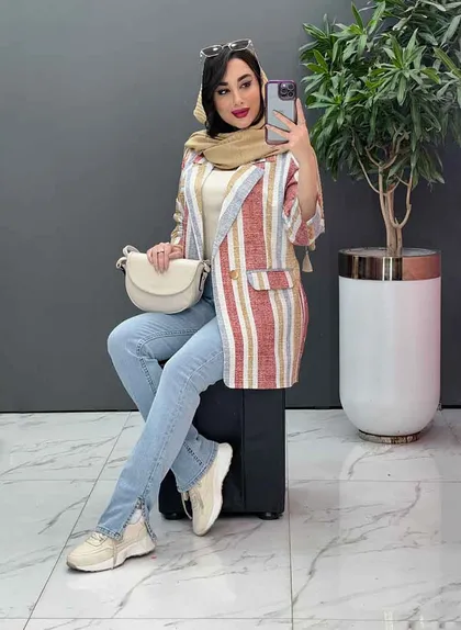 مانتو کتی راه راه تومبا