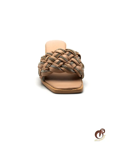 صندل زنانه نگین پاشنه‌دار (پاپی) mrc1433