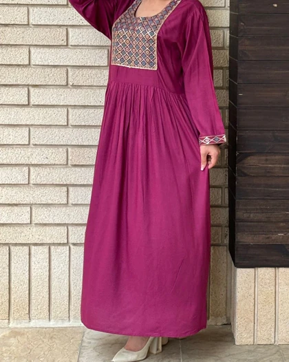 پیراهن ساحلی گلدوزی هندی 6124