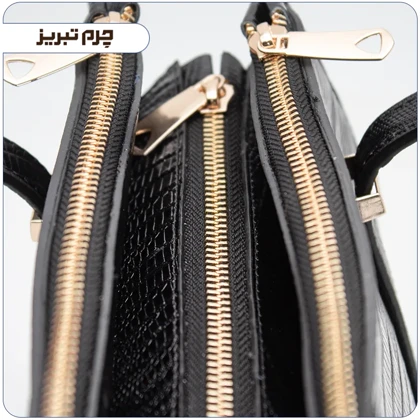 کیف چرم زنانه مجلسی مشکی مدل BL109