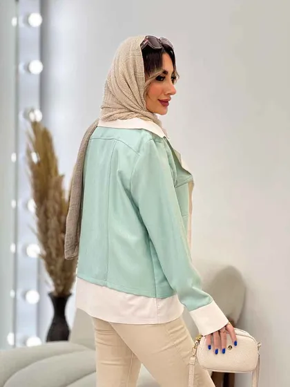 کت ترکیبی لمه دار