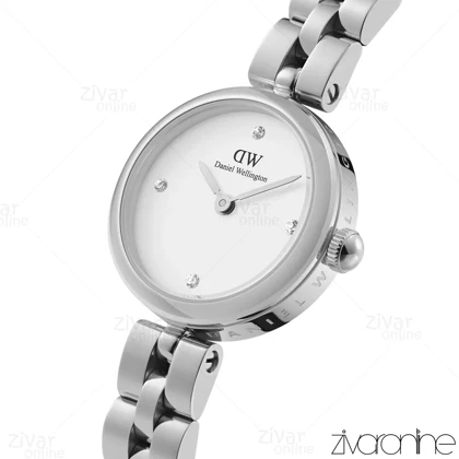 ساعت دنیل ولینگتون زنانه ELAN سیلور صفحه سفید ایندکس نگین‌دار 105499