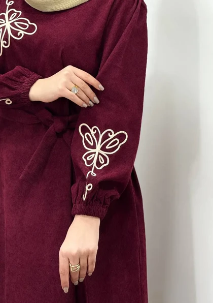 پیراهن مانتویی گلدوزی یامین 1