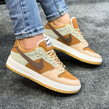 کفش کتانی اسپرت مردانه رنگ کرم مدل نایک NIKE AIR FORCE