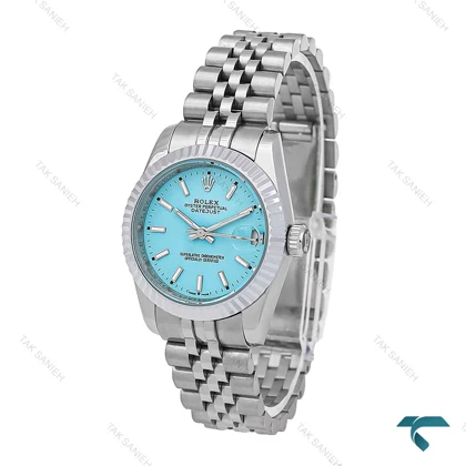 ساعت رولکس زنانه سیلور تیفانی خطی مدیوم Rolex-6739-L