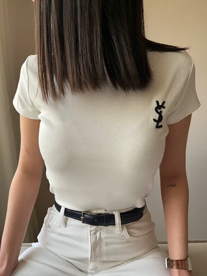 تیشرت YSL کد 232 سفید