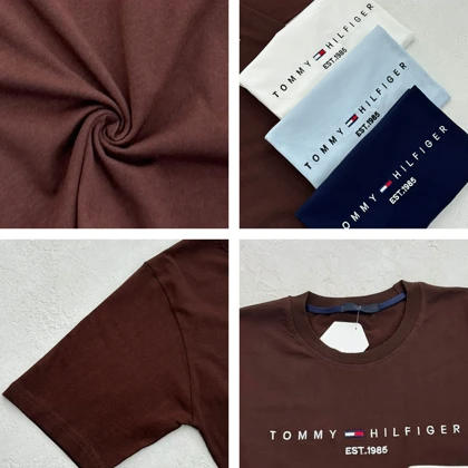 تیشرت مردانه پنبه‌ای Tommy کلاسیک | آی بولک