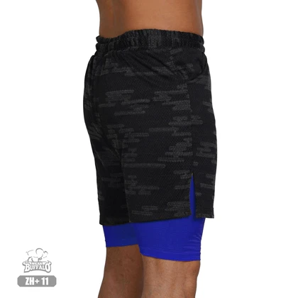 شلوارک کشاله دار چریکی بوفالو تنفسی بدنسازی آبی