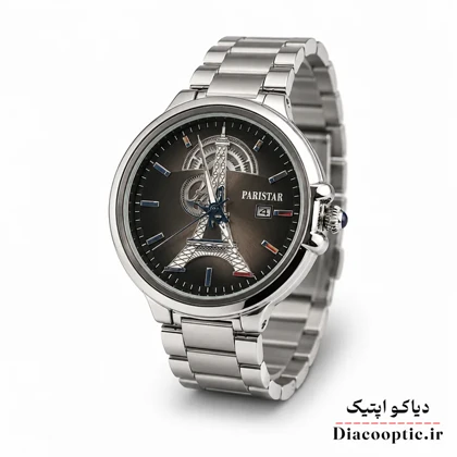 ساعت مچی مردانه طرح ایفل برند Paristar مدل Do1309 استیل