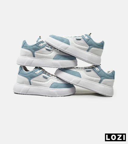 کفش کتانی مردانه سفید آبی PULL & BEAR
