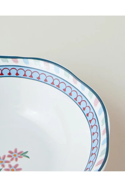 کاسه English Home مدل Botanical Romance New Bone، Bone China - صورتی