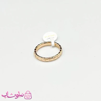 انگشتر زنانه ژوپینگ طلایی طرحدار کد 991