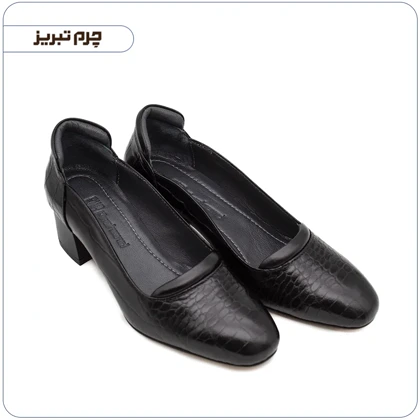 کفش پاشنه‌دار زنانه چرم مدل B1546
