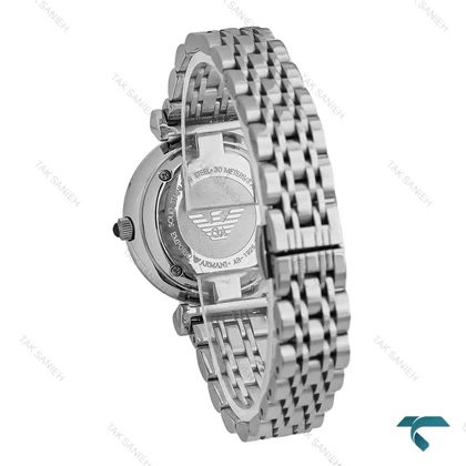 ساعت زنانه امپریو آرمانی سیلور صفحه مشکی Armani-7618-L