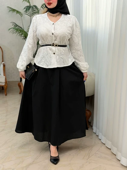 شومیز دامن دانتل 3791