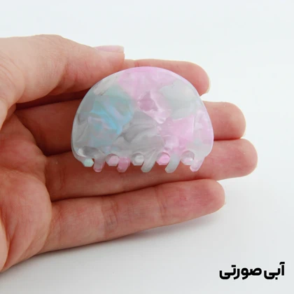 کلیپس دخترانه مدل بند انگشتی طرح صدفی آبرنگی
