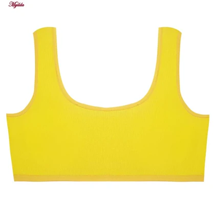 ست شورت و نیم‌تنه دخترانه گربه و فنجان مدل پددار زرد کد 5164-4