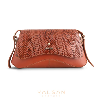 کیف دوشی زنانه چرم یلسان مدل آیریا کد 124-MRV