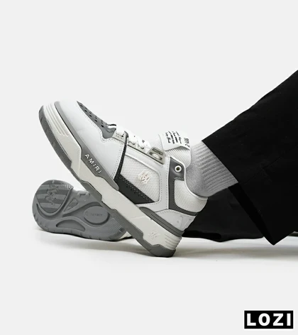 کفش کتانی سفید خاکستری AMIRI MA2 Leather
