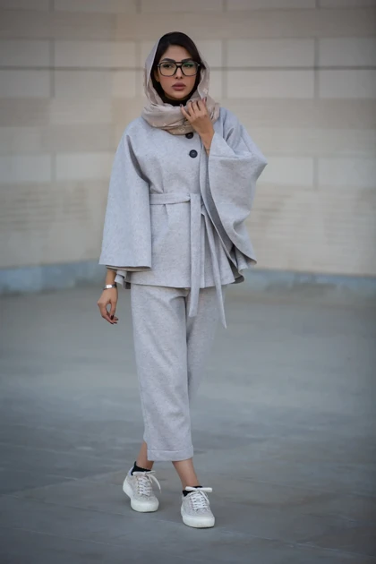 پالتو فوتر پانچ یقه ایستاده