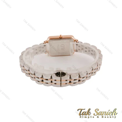 ساعت دنیل ولینگتون زنانه مستطیلی دو رنگ رزگلد صفحه رزگلد DW-4709-L
