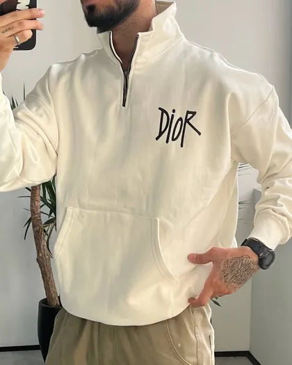 دورس نیم زیپ DIOR رنگ سفید