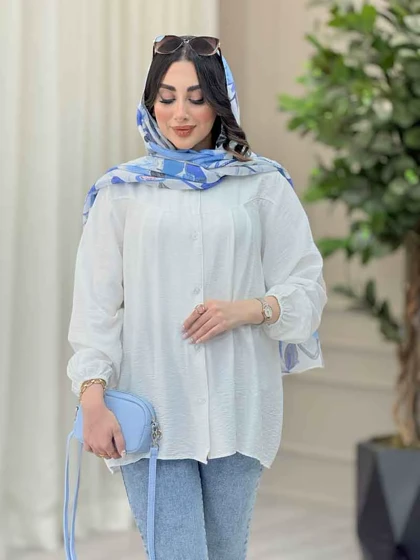 شومیز پیله دار آستین کش