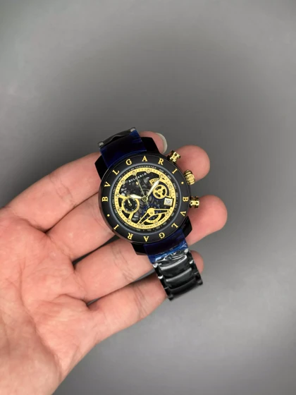 ساعت مچی بولگاری کورنوگراف بند مشکی Bvlgari