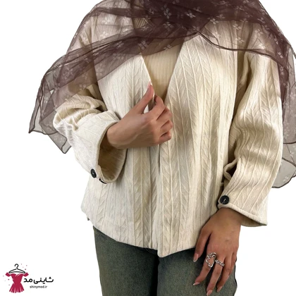 کت زنانه مخمل کبریتی قد 60 فری‌سایز