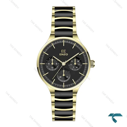 ساعت انزو EC-2188GBG مردانه سه موتوره طلایی مشکی Enzo-8151-G