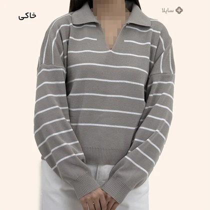 بلوز بافت زنانه راه راه | سایلا