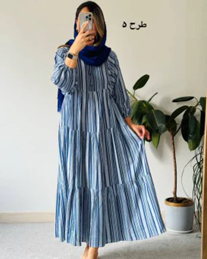 پیراهن نخی وارداتی هلیا