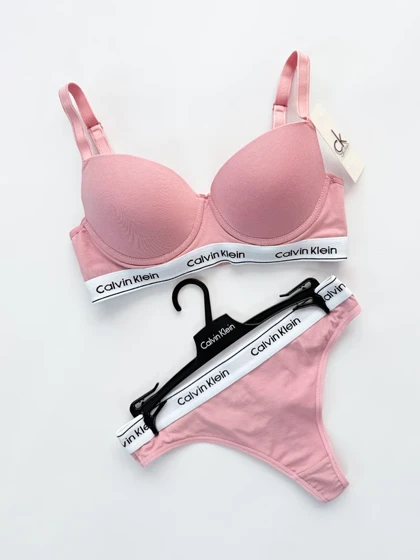 ست شورت بکلس و سوتین فنر دار نخ پنبه کلوین کلاین Calvin Klein