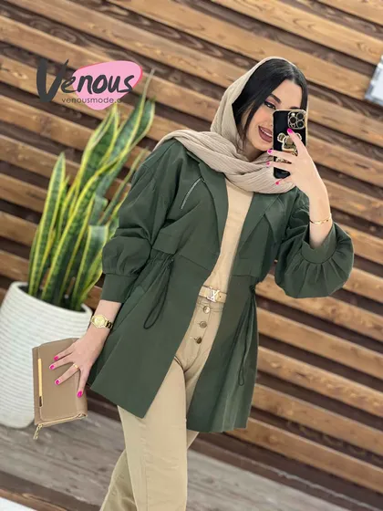 مانتو کمرگت بالا زیپ