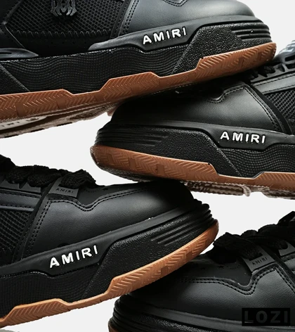 کفش کتانی مشکی قهوه ای AMIRI MA2 Leather