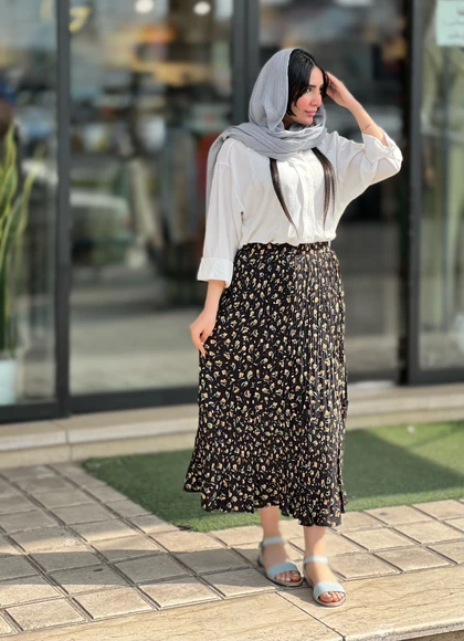 دامن پینترستی آسترکشی شده وارداتی کد 818