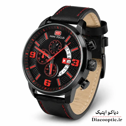 ساعت مچی مردانه اورجینال موتور ژاپن برند مینی فوکوس سه موتور مدل Mf0025G.02 بند چرم