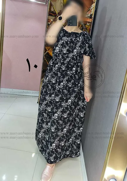 پیراهن نخی دکلته
