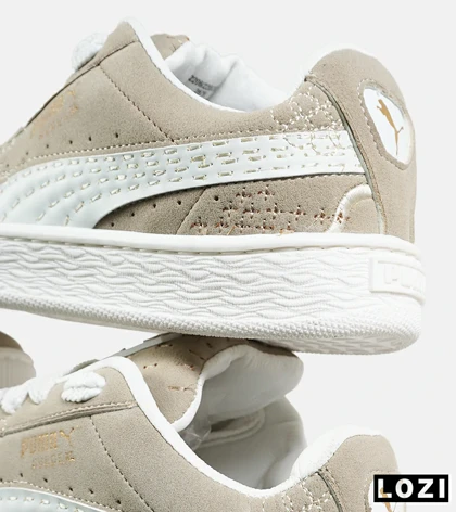 کفش کتانی ورزشی کرم مردانه و زنانه PUMA suede XL مدل 7477