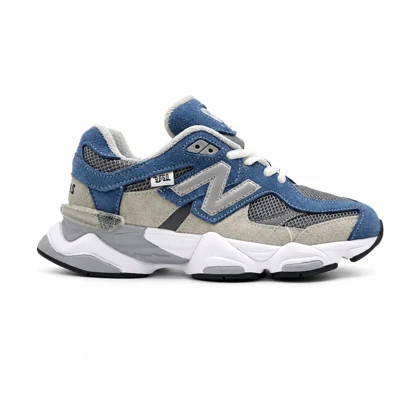 کفش و کتانی زنانه و مردانه چرم طبیعی مدل نیوبالانس 9060 NEW BALANCE رنگ طوسی آبی کد 8941