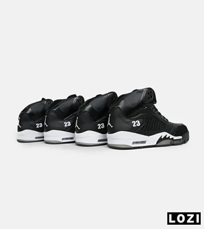 کتانی ساق‌دار زنانه و مردانه مشکی Nike air jordan 5 مدل 6476