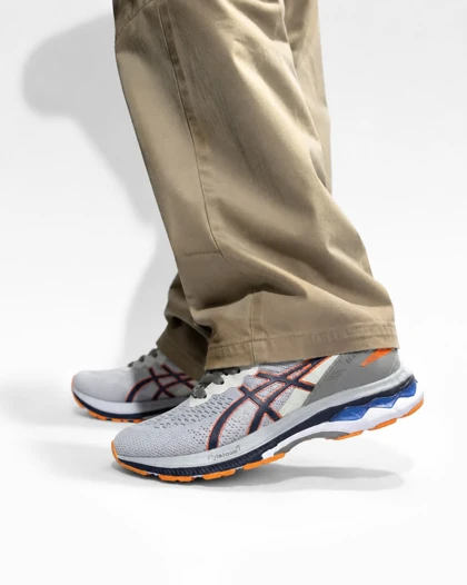 کتانی مردانه مدل اسیکس رانینگ طوسی نارنجی Asics