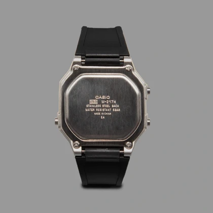ساعت کاسیو W-217HM یونیسکس مشکی نقره ای Casio W-217HM-7BV Unisex Black Silver