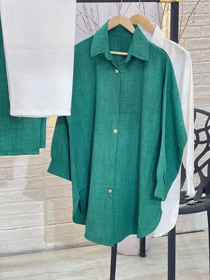 ست شومیز دکمه چوبی