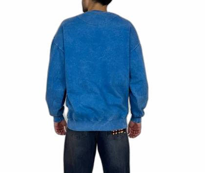 دورس سنگ شور مردانه آبی قواره باکسی با گلدوزی برجسته