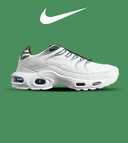 کفش کتانی مردانه و زنانه سفید سبز NIKE AirMax Plus TN Ultra مدل 7168
